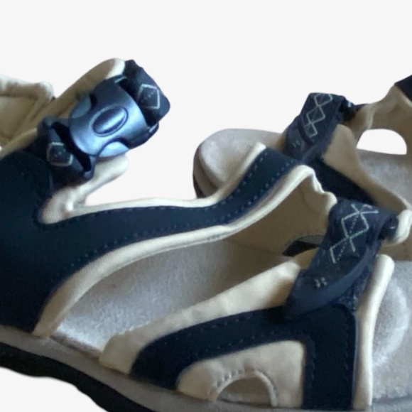 Naturalizer Womens Blue Leather Straps Vacation Beach Summer Sandals- Sz- 7 - Picture 2 of 15